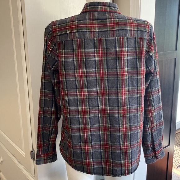Women's LL Bean Scotch Plaid Flannel Shirt, Relaxed - Picture 6 of 12